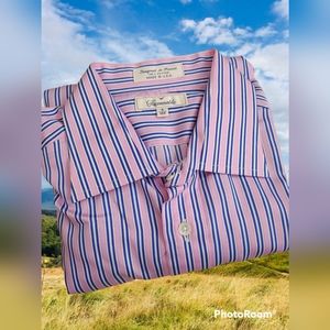 Faconnable French button down shirt men neck 16